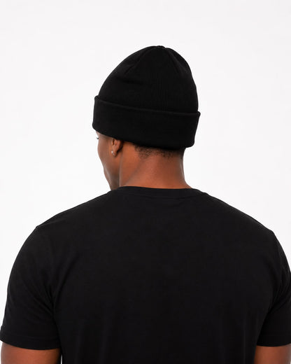 Vue arrière du Bonnet Premium Noir Collection Elite 2026 porté par un mannequin - BRYLON PARIS
